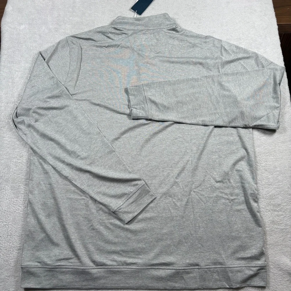 Cutter & Buck Shirt Mens 3XT Gray Moisture‎ Wicking Sun Protection Quarter Zip